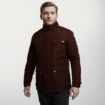 Chisnbal - Blouson Col Biker -Grenat