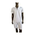 New Mentality - Ensemble COTTON  Short et T-shirt - blanc / GRIS