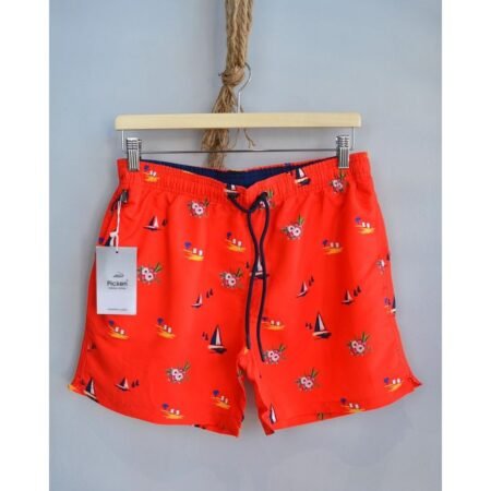 Short de bain Printed Leisure rouge - Picken - JK-P004