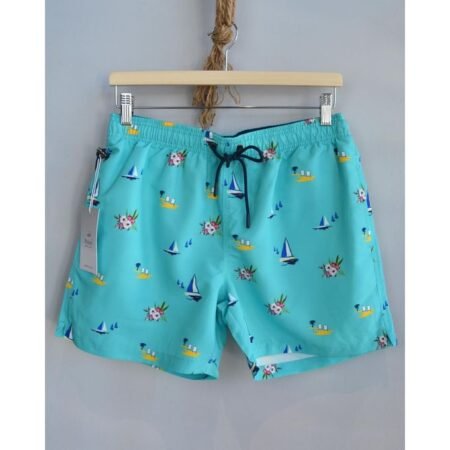 Short de bain Printed Leisure bleu turquoise- Picken - JK-P004