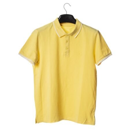 T SHIRT POLO  COTTON - BLANC / GRENAT / NOIR (Copie)