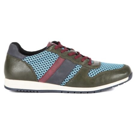 HIPERION Baskets Homme-Vert/Bleu