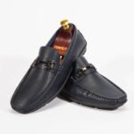 Mocassin en  cuir - Bleu nuit