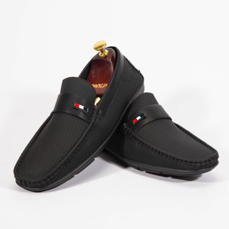 Mocassin en cuir - NOIR