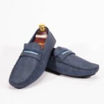 Mocassin en  cuir - Bleu nuit