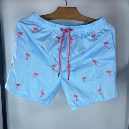 Short de Bain à Motif Brodé bleu – Y Chromosome