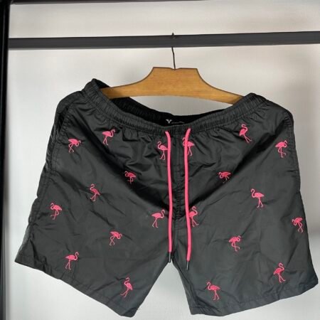 Short de Bain à Motif Brodé noir – Y Chromosome