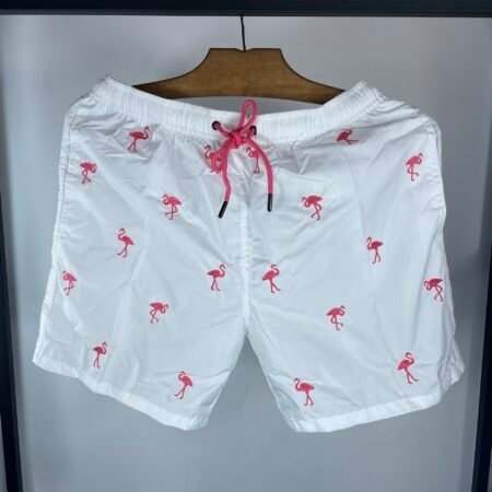 Short de Bain à Motif Brodé blanc – Y Chromosome