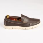 Mocassin en  Cuir véritable Souple – marron