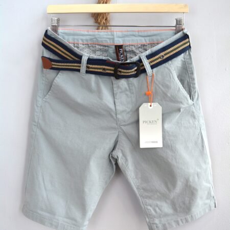 Picken - Shorts avec ceinture  mi-long en toile - Vert cristallin