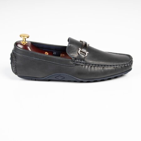 Mocassin en  cuir - Bleu nuit