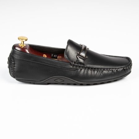 Mocassin en  cuir - noir