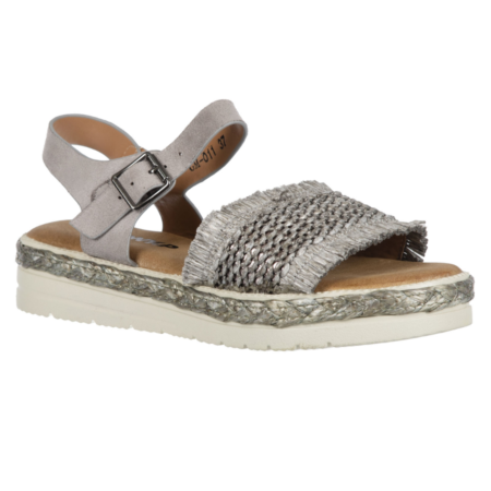sandale femme gris