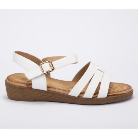 sandale femme blanc