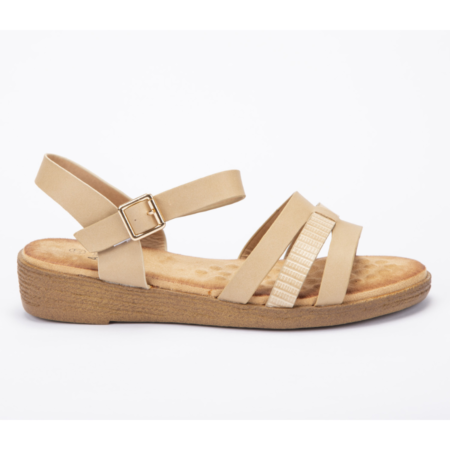 sandale femme beige